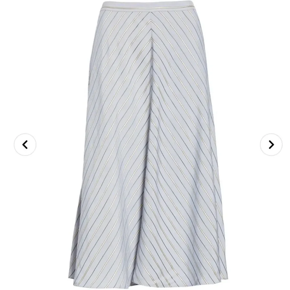 Lewit Chevron Stripe Midi Skirt Blue 18
